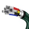 Kabel USB-C - USB-C BASEUS Cafule Metal 2 m Zielony Złącze 1 USB-C