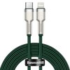 Kabel USB-C - Lightning BASEUS Cafule Metal 1m Zielony