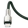 Kabel USB-C - Lightning BASEUS Cafule Metal 1m Zielony Typ USB-C - Lightning