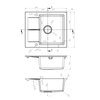 Zlewozmywak BERG Hobart Brq1411A 1.0 Moc Onyx Typ Wpuszczany