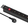 Listwa QOLTEC Rack 54469 (2 m) Czarny Maksymalne obciążenie [W] 3680