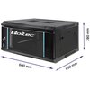 Szafa RACK QOLTEC 19" 4U 54461 Czarny Szerokość [mm] 600