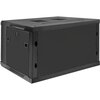 Szafa RACK QOLTEC 19" 6U 54462 600 x 450 mm, Wisząca Czarny Głębokość [mm] 450