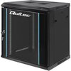 Szafa RACK QOLTEC 19" 12U 54464 600 x 450 mm, Wisząca Czarny Wysokość wewnętrzna 12U