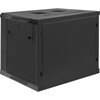 Szafa RACK QOLTEC 19" 9U 54466 600 x 600 mm, Wisząca Czarny Głębokość [mm] 600