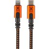 Kabel USB-C - Lightning XTORM Xtreme 1.5 m Czarno-pomarańczowy Długość [m] 1.5