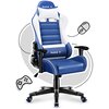 Fotel HUZARO Ranger 6.0 Biało-niebieski Zagłówek Tak