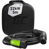 Kabel EV do ładowania samochodu elektrycznego GREENCELL GC EV07 gniazdo Typ 2 - wtyk Typ 2