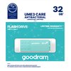 Pendrive GOODRAM UME3 Care 32GB, USB 3.2 Gen. 1 (USB 3.0), Odczyt 60 Mb/s, Zapis 20 Mb/s Turkusowy Kolor Turkusowy