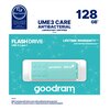 Pendrive GOODRAM UME3 Care 128GB, USB 3.2 Gen. 1 (USB 3.0), Odczyt 60 Mb/s, Zapis 20 Mb/s Turkusowy Kolor Turkusowy