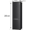 Lodówka LG GBB72MCUGN No Frost 203cm Czarny mat DoorCooling+ LinearCooling SmartThinQ Liczba termostatów 2