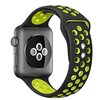 Pasek CRONG Duo Sport do Apple Watch (38/40/41mm) Czarno-limonkowy Materiał Silikon