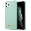 Etui GUESS Silicone Vintage Gold Logo do Apple iPhone 11 Pro Max Zielony