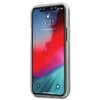 Etui na telefon w kolorze czarnym z gradientowym wzorem, przeznaczone dla modelu Apple iPhone 12 Mini. Na ekranie telefonu widoczna jest godzina 9:41 oraz data "Tuesday, August 7".