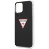 Przezroczyste etui na telefon z czarnym wnętrzem, przeznaczone do modelu Apple iPhone 12/12 Pro. Etui posiada wycięcia na aparat oraz przyciski boczne.