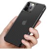 Etui CRONG Hybrid Carbon do Apple iPhone 12 Pro Max Czarny Dominujący kolor Czarny