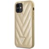 Etui GUESS V-Quilted Collection do Apple iPhone 12 Mini Złoty Seria telefonu iPhone