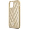 Etui GUESS V-Quilted Collection do Apple iPhone 12 Mini Złoty Dominujący kolor Złoty