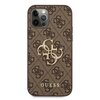 Etui GUESS 4G Big Metal Logo do Apple iPhone 12/12 Pro Brązowy Model telefonu iPhone 12