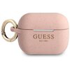 Etui na słuchawki GUESS Silicone Glitter do Apple AirPods Pro Różowy