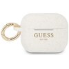 Etui na słuchawki GUESS Silicone Glitter do Apple AirPods Pro Biały