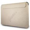 Etui na laptopa GUESS Saffiano Script Computer Sleeve 13 cali Złoty Funkcje dodatkowe Brak