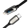 Kabel USB-C - Lightning BASEUS CATLSK-A01 z wyświetlaczem LCD 20W 2 m Czarny