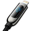 Kabel USB-C - Lightning BASEUS CATLSK-A01 z wyświetlaczem LCD 20W 2 m Czarny Typ USB-C - Lightning