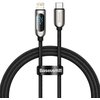 Kabel USB-C - Lightning BASEUS CATLSK-A01 z wyświetlaczem LCD 20W 2 m Czarny Długość [m] 2