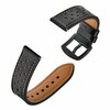 Pasek TECH-PROTECT Leather do Samsung Galaxy Watch 4/5/5 Pro/6 Czarny Materiał Skóra