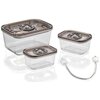 Pojemnik próżniowy CASO VacuBoxx Eco-Set Brązowo-przezroczysty