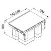 Sortownik odpadów FRANKE Sorter Garbo 60-4121.0200.676 2x12L + 2x8L Materiał Tworzywo sztuczne