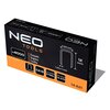 Na zdjęciu znajduje się opakowanie zszywek marki NEO Tools, zawierające 4000 sztuk, z oznaczeniem modelu 14-621. Na opakowaniu widoczne są informacje: "Zszywki Staples Скобы", "Type 90", "GA18", "Galvanized Steel", "For Stapler 14-570", oraz wymiary zszyw