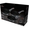 Zestaw patelni BERLINGER HAUS Moonlight BH/6169F (3 elementy) Pokrywa Nie