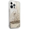 Etui GUESS 4G Big Liquid Glitter do Apple iPhone 13 Pro Max Złoty Dominujący kolor Złoty