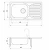 U Zlewozmywak DEANTE Doppio ZEN 0113 Satyna Komora 1 400 x 340 x 165 mm