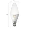 Inteligentna żarówka LED PHILIPS HUE 212734 4W E14 Bluetooth, ZigBee Odpowiednik tradycyjnej żarówki 25 W