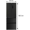Lodówka AMICA FY3269.6DFBX Side by Side No frost 180.3cm Czarna-Inox Liczba termostatów 2
