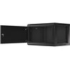 Szafa RACK LANBERG 19" 6U WF01-6406-00B 600 x 450 mm, Wisząca Czarny Wysokość wewnętrzna 6U