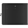 Szafa RACK LANBERG 19" 9U WF01-6609-00B 600 x 600 mm, Wisząca Czarny Przeszklone drzwi Nie