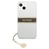 Etui GUESS 4G Stripe Brown Charm do Apple iPhone 13 Mini Przezroczysty Model telefonu iPhone 13 Mini