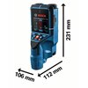 Detektor BOSCH Professional D-Tect 200 C 0601081600 Dokładność pomiaru [mm] 5