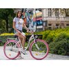 Rower miejski INDIANA Moena OS3B 28 cali damski Biało-różowy Rozmiar ramy [cal] 17