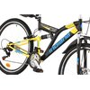 Rower młodzieżowy INDIANA X-Rock 1.6 26 cali dla chłopca Czarno-żółty Wyposażenie Instrukcja obsługi i montażu