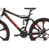 Rower górski MTB INDIANA X-Rock 4.6 M17 26 cali męski Czarno-czerwony Przerzutka przednia marka Shimano