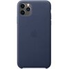 U Etui APPLE Leather Case do iPhone 11 Pro Max Granatowy