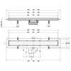 Odpływ liniowy BRAVAT Seamless 2 in 1 Steel Drain 65 cm Długość [cm] 65