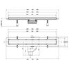 Odpływ liniowy BRAVAT Seamless 2 in 1 Steel Drain 75 cm Rodzaj produktu Liniowy