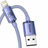 Kabel USB - Lightning BASEUS Crystal Shine 1.2 m Fioletowy Długość [m] 1.2