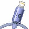 Kabel USB - Lightning BASEUS Crystal Shine 2 m Fioletowy Rodzaj Kabel telefoniczny